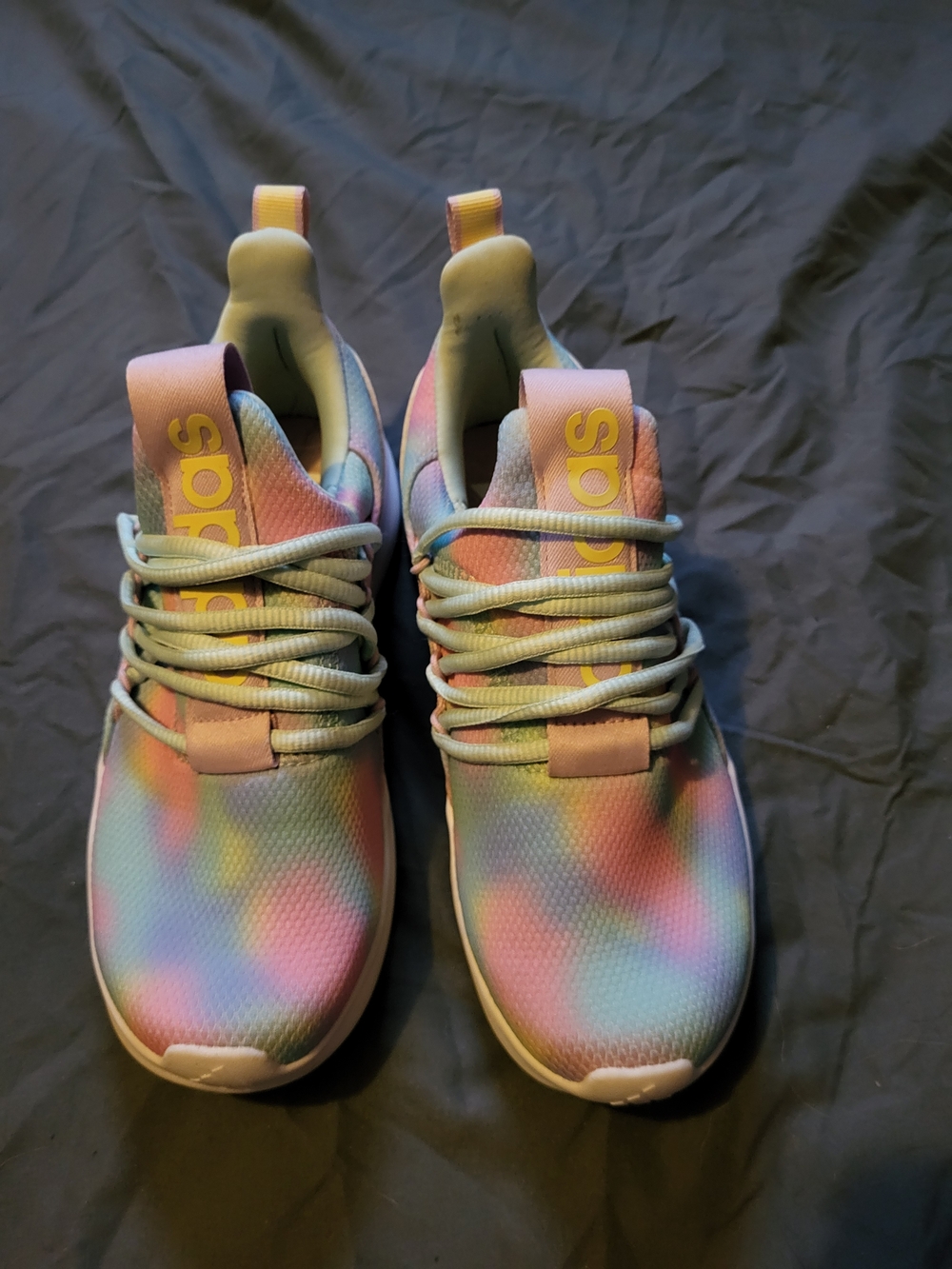 adidas Kids Multicolor Pastel Rainbow 🌈 Tie-Dye Sneakers